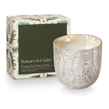 Load image into Gallery viewer, Large Boxed Crackle Balsam & Cedar Glass Candle