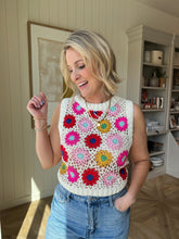 Load image into Gallery viewer, Colorful Crochet Sweater Tank
