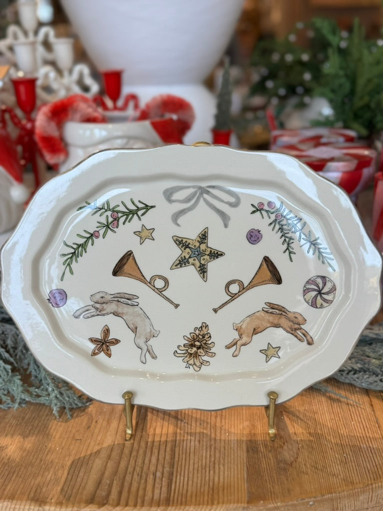 Stoneware Vintage Inspired Platter
