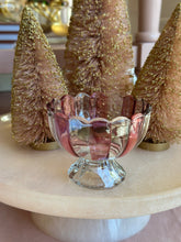 Load image into Gallery viewer, Striped Pedestal Glass Bowl
