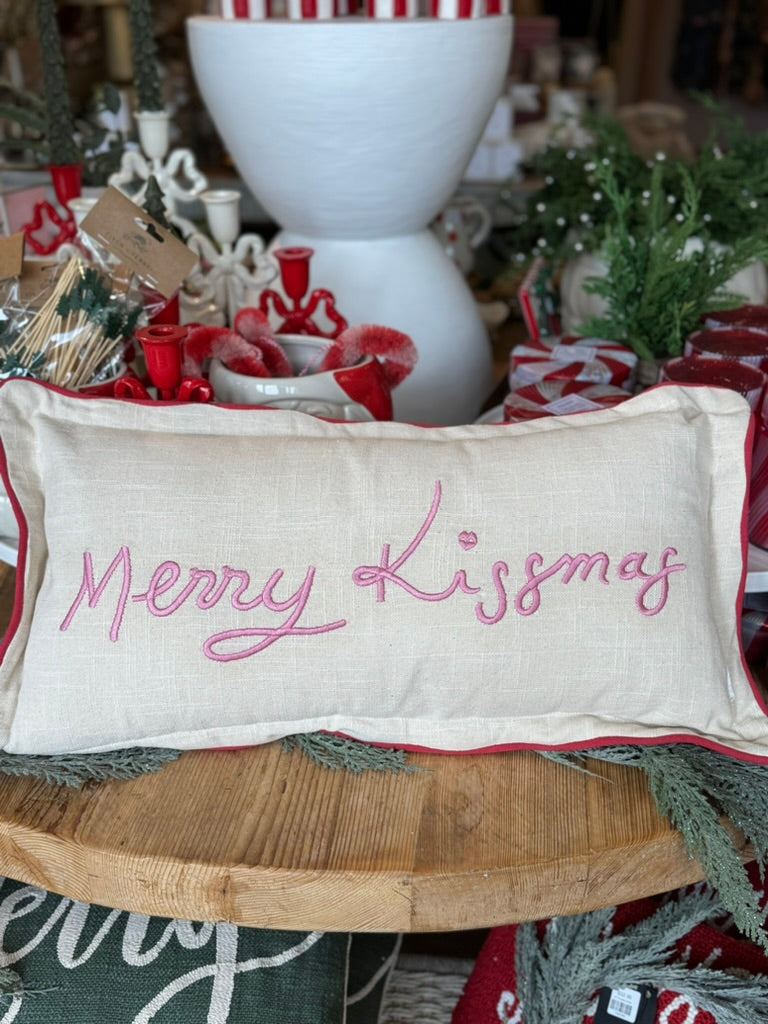 Merry Kissmas Pillow