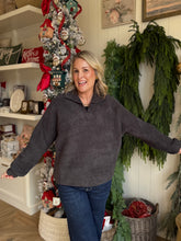 Load image into Gallery viewer, Carbon CozyChic Dolman Collared Sweater
