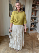 Load image into Gallery viewer, Cream Crinkle Maxi Skirt
