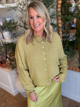 Load image into Gallery viewer, Honey Pinstripe Cardigan Sweater
