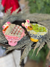 Load image into Gallery viewer, Sleeping Mice Teacup Ornaments
