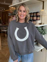 Load image into Gallery viewer, Charcoal Horseshoe Sweatshirt
