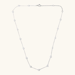 Silver Camille Pearl Necklace