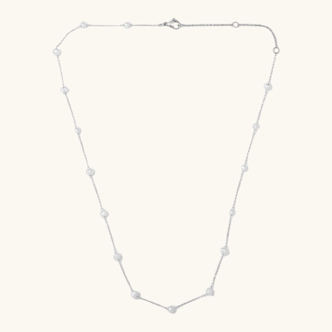 Silver Camille Pearl Necklace