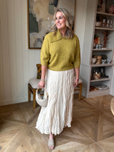 Load image into Gallery viewer, Cream Crinkle Maxi Skirt
