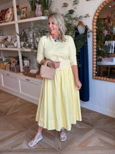 Load image into Gallery viewer, Lemon 2 Pc. Skirt and Cardigan Set
