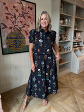 Load image into Gallery viewer, 2 pc. Black Floral Skirt Set
