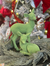 Load image into Gallery viewer, Mint Flocked Resin Deer
