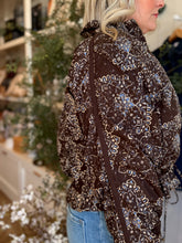 Load image into Gallery viewer, Brown Floral Lightweight Jacket

