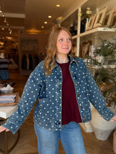 Load image into Gallery viewer, Denim Polka Dot Jacket
