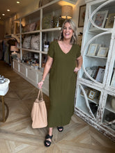 Load image into Gallery viewer, Olive Long Gwyn Dress
