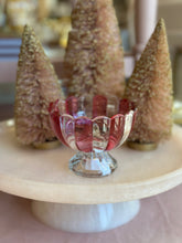 Load image into Gallery viewer, Striped Pedestal Glass Bowl
