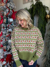 Load image into Gallery viewer, Vintage Flower Pullover Sweater
