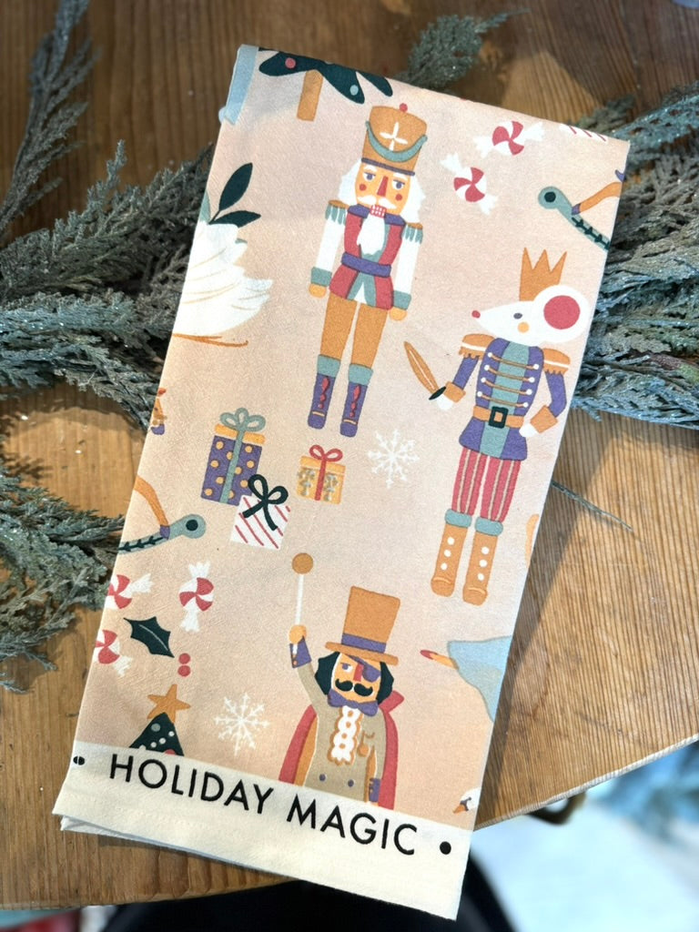 Holiday Magic Nutcracker Tea Towel