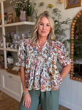 Load image into Gallery viewer, Floral Pintuck Blouse
