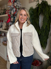 Load image into Gallery viewer, Checkered Plaid Fleece Jacket
