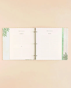 Beige Gingham Recipe Binder