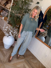 Load image into Gallery viewer, Faded Green Plaid Soft Plaid Pant
