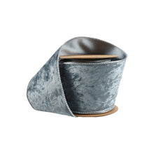 Load image into Gallery viewer, 4&quot; Reversible Frosted Wired Velvet Ribbon
