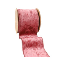 Load image into Gallery viewer, 4&quot; Reversible Frosted Wired Velvet Ribbon
