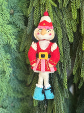 Load image into Gallery viewer, Wool Felt Nutcracker Ornament
