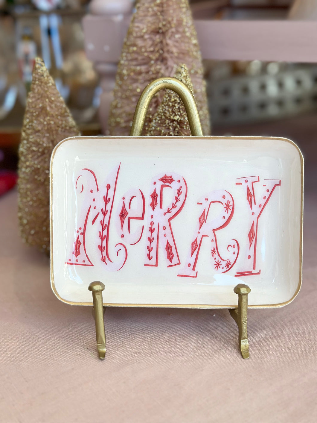 Holiday Enameled Metal Trays