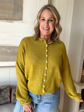 Load image into Gallery viewer, Dijon Yellow Button Down Cardigan
