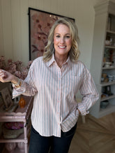 Load image into Gallery viewer, Pink Stripe Button-Up Shirt
