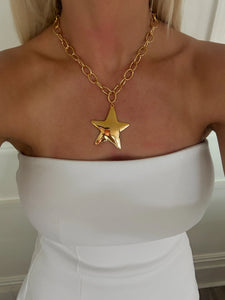 Gold Chunky Star Necklace