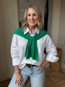 Green Knit Open Vest