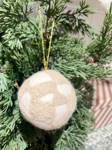 Wool Checkered Ornament