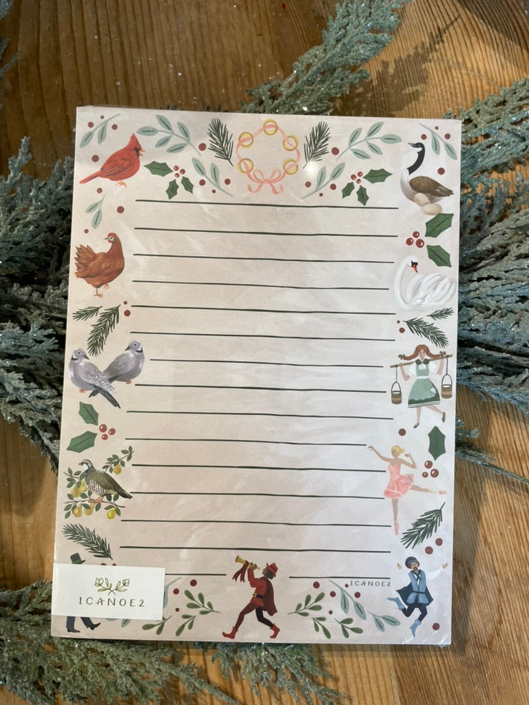 12 Days of Christmas Notepad