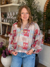 Load image into Gallery viewer, Raspberry Patchwork Blouse

