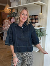 Load image into Gallery viewer, Denim Button Down Pullover Shirt

