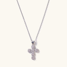 Load image into Gallery viewer, SIlver Diamond Cross Necklace
