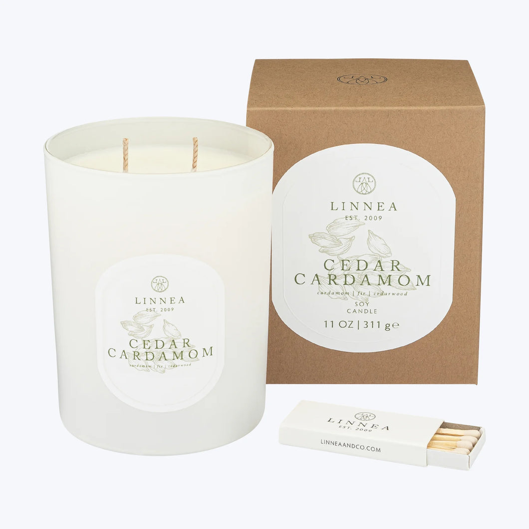 Linnea 2 Wick Candle Cedar Cardamom