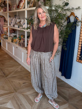 Load image into Gallery viewer, Brown Geo Dot Harem Pants
