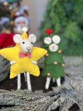 Load image into Gallery viewer, Star/Tree Mice Ornament
