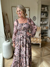 Load image into Gallery viewer, Lexie Black &amp; Pink Floral Dress
