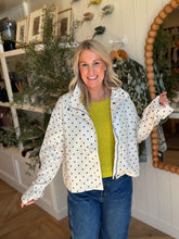 Load image into Gallery viewer, Ecru Polka Dot Windbreaker
