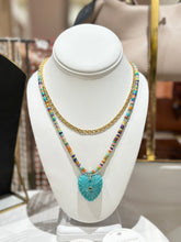 Load image into Gallery viewer, Turquoise Marina Heart Necklace
