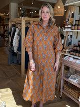 Load image into Gallery viewer, Mustard Floral Dress
