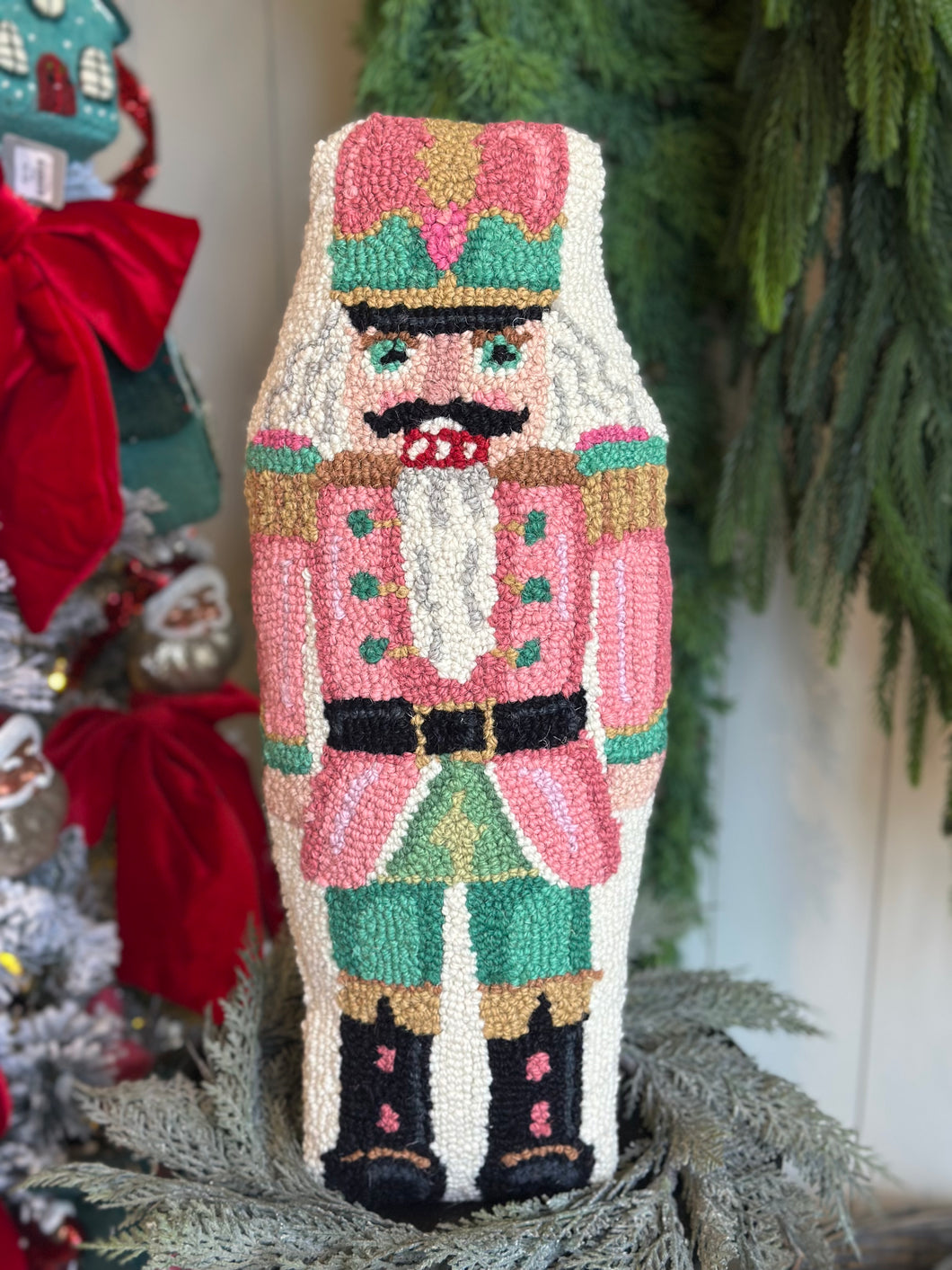 Pink Shaped Nutcracker  Hook Pillow