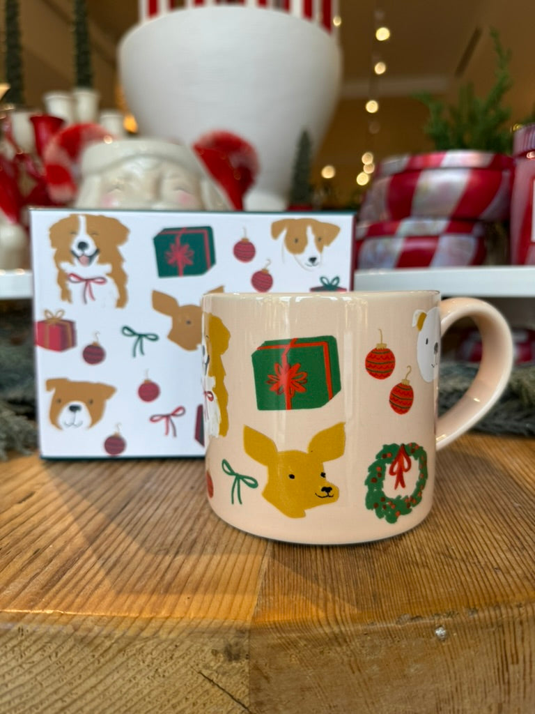 Holiday Dog Mug in Gift Box