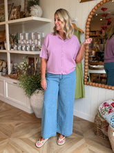 Load image into Gallery viewer, Pink Floral Denim Pants
