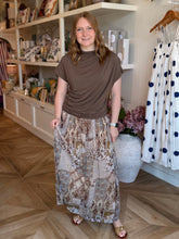 Load image into Gallery viewer, Mocha Shirred Mock Neck Top
